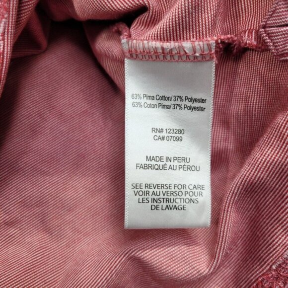 Travis Mathew Polo Shirt Mens Large Red Heather Short Sleeve Casual Preppy - Picture 5 of 9